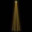 Christmas Cone Tree 136 Warm White LEDs Decoration 70x240 cm