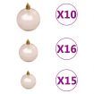 Artificial Pre-lit Christmas Tree with Ball Set Pink 240 cm PVC