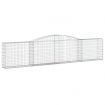 Arched Gabion Basket 400x30x80/100 cm Galvanised Iron