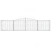Arched Gabion Basket 400x30x80/100 cm Galvanised Iron