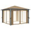 Gazebo with Curtain 300x300 cm Taupe Aluminium