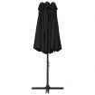 Outdoor Parasol with Aluminium Pole 460x270 cm Black