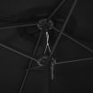 Outdoor Parasol with Aluminium Pole 460x270 cm Black