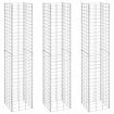 Gabion Raised Beds 3 pcs 30x30x150 cm Iron