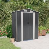 Garden Shed Anthracite 192x108x223 cm Galvanised Steel
