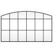 Wall Mirror Black 100x60 cm Arch Iron