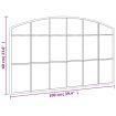 Wall Mirror Black 100x60 cm Arch Iron