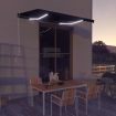 Manual Retractable Awning with LED 350x250 cm Anthracite