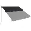 Manual Retractable Awning with LED 350x250 cm Anthracite