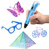 3D Pen Blue Printing Display Starter PLA Filament Creative Design Drawing Tool Kids Craft Hobby Portable Art