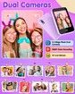 Phone Toys for Kids, Touch Screen, Kids Smartphone with Dual Cameras, Music Games, Flashlight, Alarm, Pedometer, Stories, Sight Words, Learning Toys (Purple)