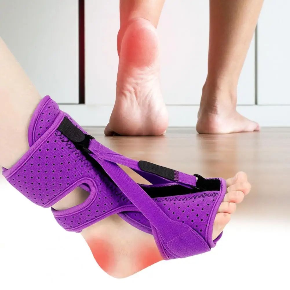 1 Pack Plantar Fasciitis Night Splint,Upgrade 3 Adjustable straps Relief for Women & Men,Brace,Achilles Tendonitis and Foot Drop(Purple)