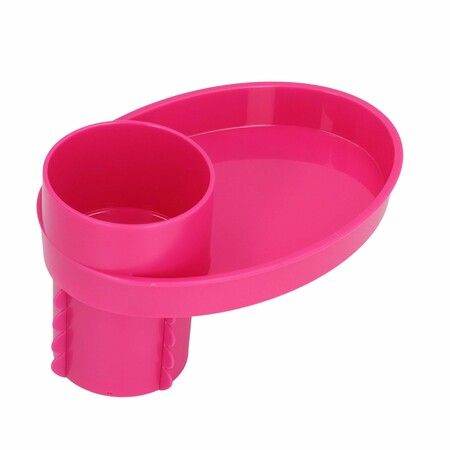 Snack Tray for Kids Car Seat with Secure and Sturdy Design,Versatile Usage,Compact and Portable Design,Easily Attachable,Cup Holder(Pink)