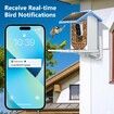 Bird Feeder with Camera Solar Powered,Outdoor Smart Bird Feeder,4 MP HD Auto Capture Bird Videos,Real Time Views and Notifications,Ideal Gift (Blue)