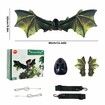 Electric Dragon Wings with LED Lights - Moving Dragon Wings with Music for Boys Man to Cosplay Dress Up Color Green