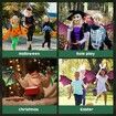 Electric Dragon Wings with LED Lights - Moving Dragon Wings with Music for Boys Man to Cosplay Dress Up Color Green