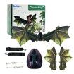 Electric Dragon Wings with LED Lights - Moving Dragon Wings with Music for Boys Man to Cosplay Dress Up Color Green