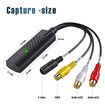 USB Video Capture Card Device, Audio Video Converter Grabber for RCA to USB-Convert VHS Mini DV VCR Hi8 DVD to Digital