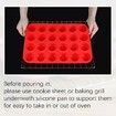 Silicone Muffin Pan Mini 24 Cups Cupcake Pan,Nonstick Silicone Baking Pan 2 Pack