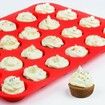 Silicone Muffin Pan Mini 24 Cups Cupcake Pan,Nonstick Silicone Baking Pan 2 Pack