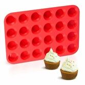 Silicone Muffin Pan Mini 24 Cups Cupcake Pan,Nonstick Silicone Baking Pan 1 Pack