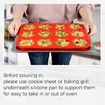12 Cups Silicone Muffin Pan - Nonstick Cupcake Pan 2 Pack Regular Size Silicone Mold