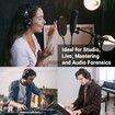 Wired Stereo DJ Headphones with 50mm Neodymium Drivers, Studio Monitor and Mixing for Computer Recording, Piano and Portable Guitar, 3.5mm to 1/4 Audio Jack