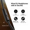 Wired Stereo DJ Headphones with 50mm Neodymium Drivers, Studio Monitor and Mixing for Computer Recording, Piano and Portable Guitar, 3.5mm to 1/4 Audio Jack