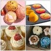 Nonstick Mini Cheesecake Pan with 12 Cup,12 Cup Removable Metal Round Cake& Cupcake Muffin Oven Form Mold For Baking Bakeware Dessert Tool