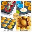 Nonstick Mini Cheesecake Pan with 12 Cup,12 Cup Removable Metal Round Cake& Cupcake Muffin Oven Form Mold For Baking Bakeware Dessert Tool