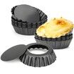 12pc 3inch Cake Egg Tart Molds Removable Bottom,Cupcake Cake Muffin Mold Tin Pan Baking Tool,Bakeware Carbon Steel for Pies,Cheese Cakes,Desserts