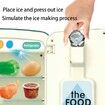 Mini Refrigerator with Ice Dispenser and Freezer Air, Music Play Buttons and Colorful LED Lights. Comes with a Lot of Play Food, 39 Piece Set Green