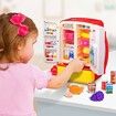 Mini Refrigerator with Ice Dispenser and Freezer Air, Music Play Buttons and Colorful LED Lights. Comes with a Lot of Play Food, 39 Piece Set Pink