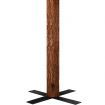 Slim Pre-lit Christmas Tree with Real Wood&White Snow Green 150 cm