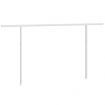 Awning Post Set White 450x245 cm Iron