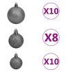 Artificial Hinged Christmas Tree 300 LEDs & Ball Set 180 cm