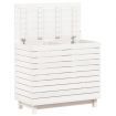 Laundry Basket White 88.5x44x76 cm Solid Wood Pine