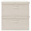 Storage Boxes 2 pcs Fabric 50x30x25 cm Cream