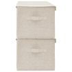 Storage Boxes 2 pcs Fabric 50x30x25 cm Cream