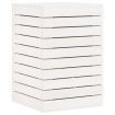 Laundry Basket White 44x44x66 cm Solid Wood Pine