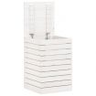 Laundry Basket White 44x44x66 cm Solid Wood Pine