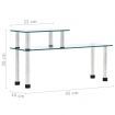 Kitchen Shelf Transparent 45x16x26 cm Tempered Glass