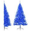 Artificial Half Christmas Tree with Stand Blue 240 cm PVC