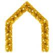 Christmas Garland with LED Lights 10 m Gold