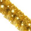 Christmas Garland with LED Lights 10 m Gold