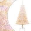Artificial Christmas Tree with Iridescent Tips White 120 cm PVC