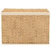 Laundry Basket with 3 Sections 75x42.5x52 cm Water Hyacinth