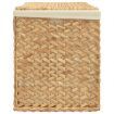 Laundry Basket with 3 Sections 75x42.5x52 cm Water Hyacinth