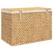 Laundry Basket with 3 Sections 75x42.5x52 cm Water Hyacinth