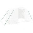 Greenhouse with Steel Frame White 6 m² 3x2x2 m